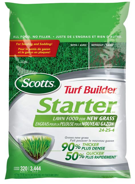 Scotts Turf Builder Starter Lawn Fertilizer, 24-25-4 For New Grass, 320 ...