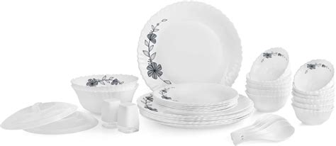 Cello Opalware Dazzle Series Lush Fiesta Dinner Set, 35 Units | Opal ...