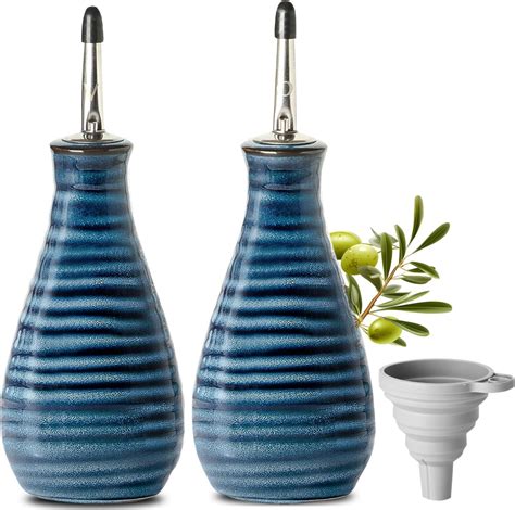 Amazon.com: HAOTOP Farmhouse Ceramic Oil and Vinegar Dispenser Bottle ...