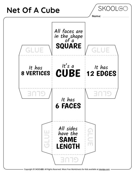 Nets For Cubes Worksheet at Maria Cardenas blog