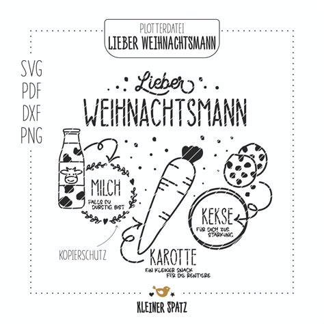 Plotterdatei, Laserdatei Motiv Lieber Weihnachtsmann