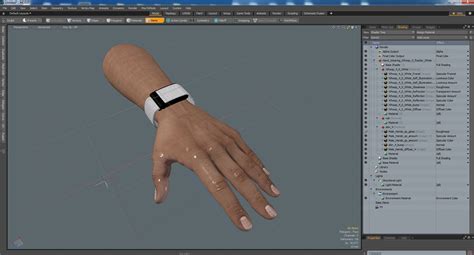 Hand Wearing Whoop 4 Tracker White 3D model | 3D Molier International
