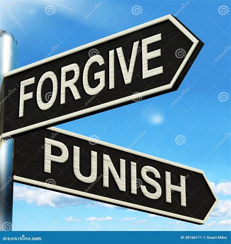 Forgive Punish Signpost Means Forgiveness Stock Illustration ...