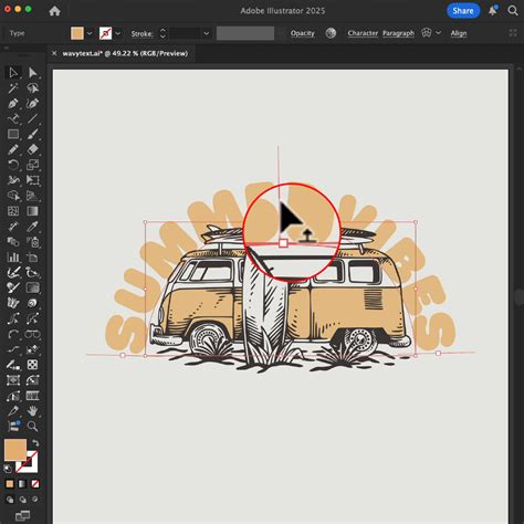 Illustrator Text Path 的图像结果