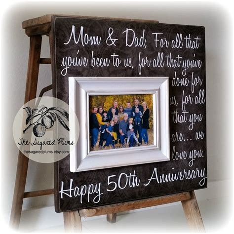 50th Anniversary Picture Frame Gift: Personalized Family Keepsake ...
