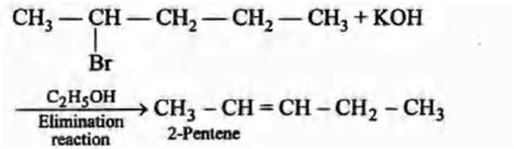 2-bromopentane is heated with potassium hydroxide in ethanol. The major ...