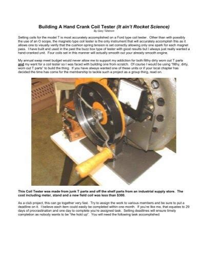 Image result for Model T Coil Testing