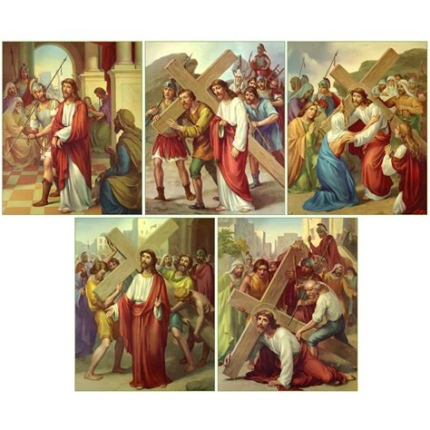 Stations Of The Cross - Christian Art Collection - Set Of 14 Canvas ...