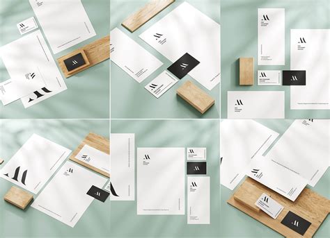 6 Free Elegant Shadow Stationery Mockup PSD Files - Good Mockups
