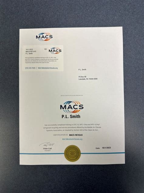 609 Certification Card 的图像结果