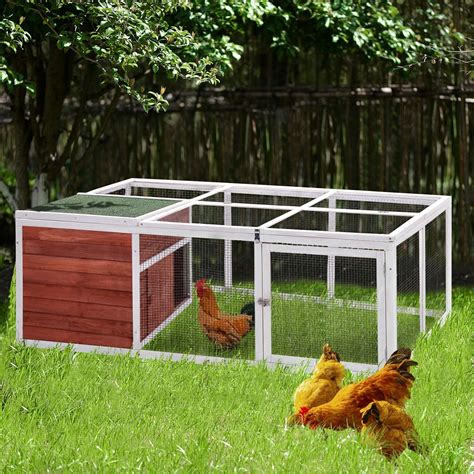 Buy Rabbit Cage, 62” Outdoor Bunny Rabbit Hutch Tortoise House Outdoor ...