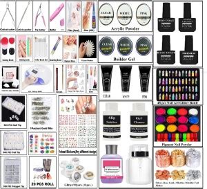 Hilex Nail art Products Kit Combo, Nail art Basic Tools, Nail Extension ...