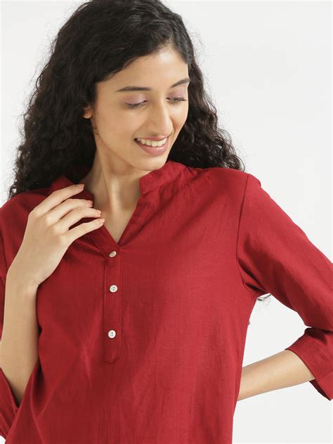 Yellow Airy Linen Short Kurta