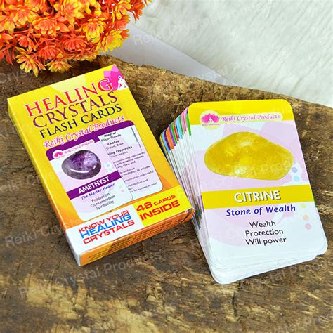 Crystal Healing Cards Deck Pack of 48 Cards