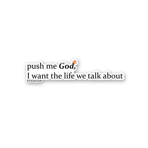 Push Me God Sticker – STICK IT UP