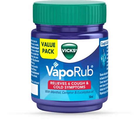 Buy VICKS VAPORUB 50ML RELIEF FROM COLD COUGH HEADACHE AND BODY PAIN ...
