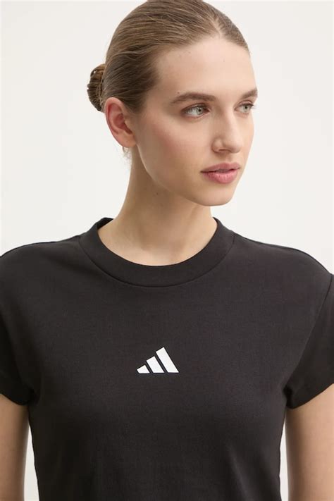 adidas t-shirt bawełniany Future Icons damski kolor czarny JE4000 ...