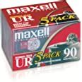 Maxell 108562 UR-90 5PK Normal Bias Audio Cassettes 90 Minute With ...