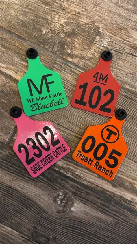 Custom Engraved Cattle Ear Tag, Cattle Ear Tags, Custom Cattle Tags, Ritchey Tags, Herd Tags ...