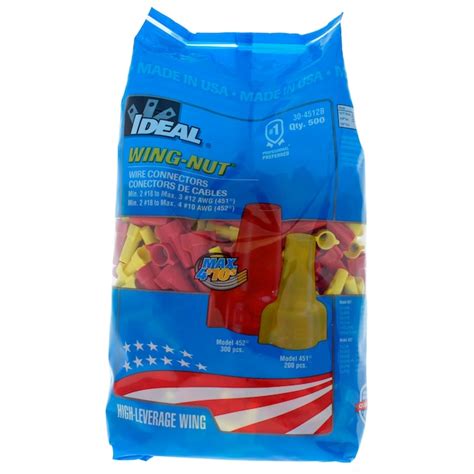 IDEAL Wing Wire Connectors Mixed Jar Of Orange and Red Wing-nut ...