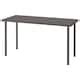 LAGKAPTEN / ADILS Desk, black-brown/black, 140x60 cm (551/8x235/8") - IKEA