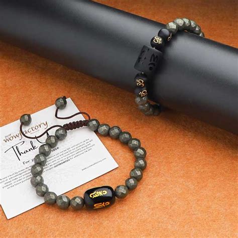 Fight Back With Grit Obsidian Pyrite Bracelet For Men
