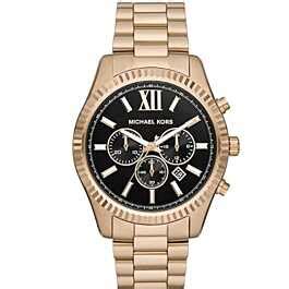 Grab this Michael Kors MK9155 Lexington Chronograph Black Dial Gold ...
