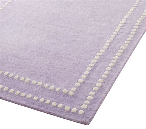 Pearl Dot Border Rug - Lavender - 5x8