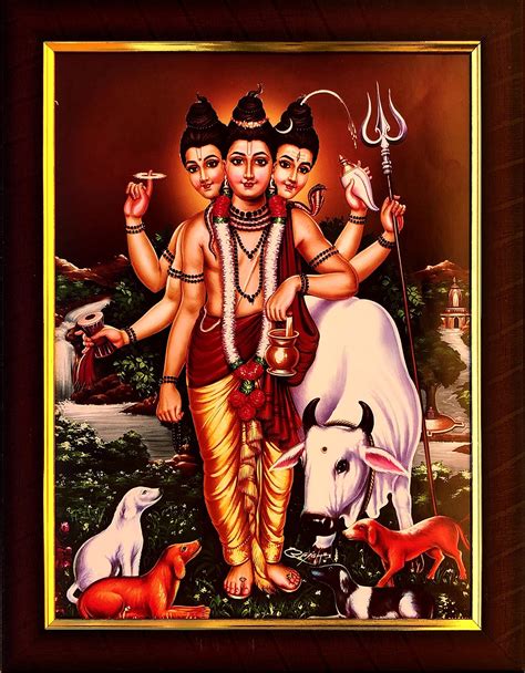 Buy Garuda Photos - God Sri Dattatreya Photo Frame for Pooja (Dattaguru ...