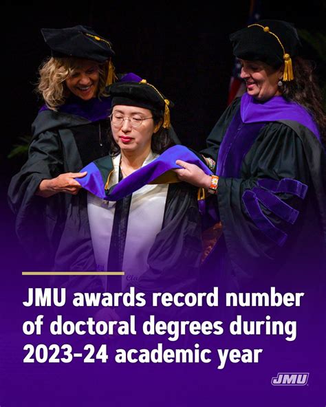 With 56 doctoral degrees expected to be conferred this summer, JMU will ...