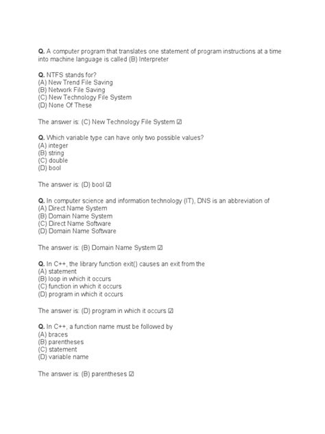 Computer MCQs Test 的图像结果