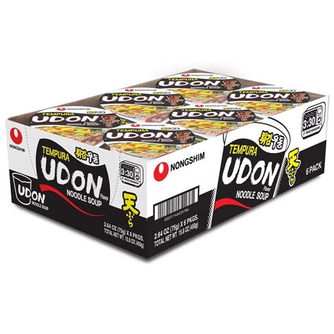 Amazon.com : (Pack of 6) Nongshim Tempura Udon Cup Noodle Soup 2.64 OZ ...