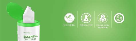 Perisafe Essential Car Tissues Pack of 5 (50 pulls 2 ply–250 pulls ...