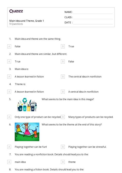 Image result for Identifying Main Idea First Grade