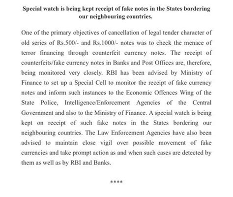 Govt. agencies are closely monitoring receipt of fake currency notes in ...