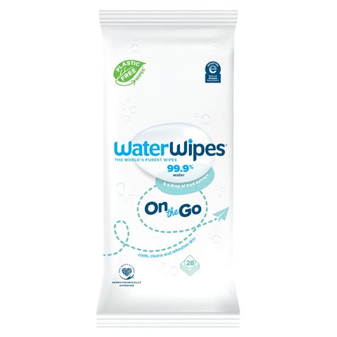 Amazon.com: WaterWipes On The Go Wipes, 99.9% Water-Based Wipes for ...