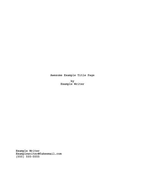 Image result for Screenplay Title Examples