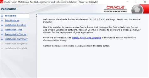 WebLogic Installation 12.2.1.4.0 的图像结果