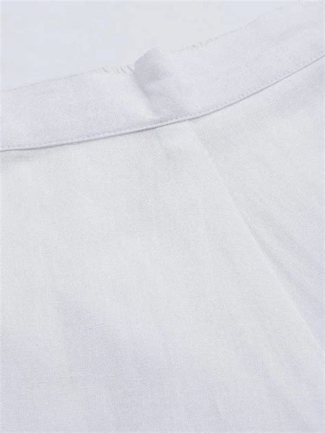 Buy White Solid Cotton Trousers Online at Rs.449 | Libas