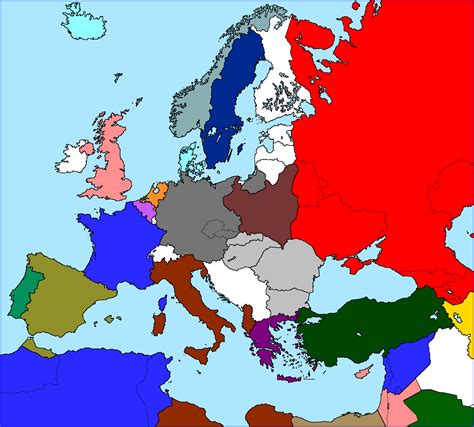 Blank Map Of Europe 1940