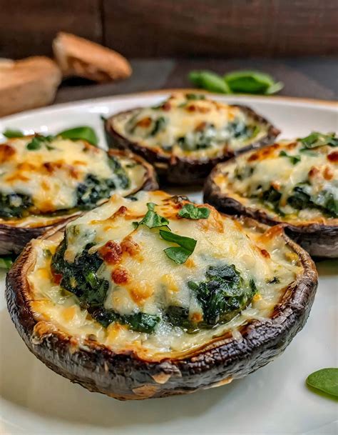 Spinach and cheese stuffed mushrooms – Artofit