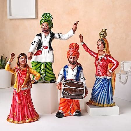 Buy Xtore Resin Rajasthani Traditional Musical Couple Decorative ...
