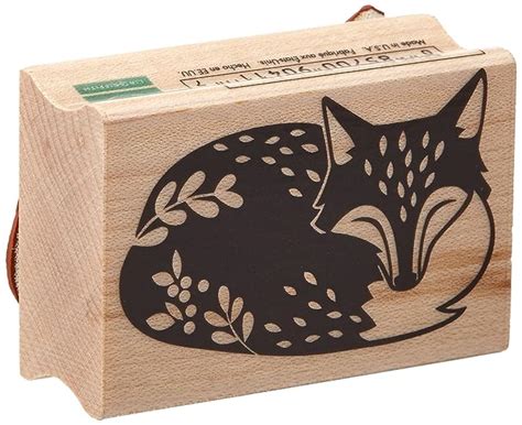 Hero Arts Sleeping Fox by Lia Wood Block Stamp : Amazon.in: Office Products