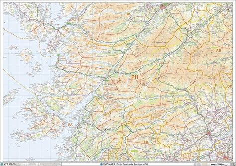 Perth Ph Postcode Wall Map 47 X 33 25 Paper | Desertcart INDIA