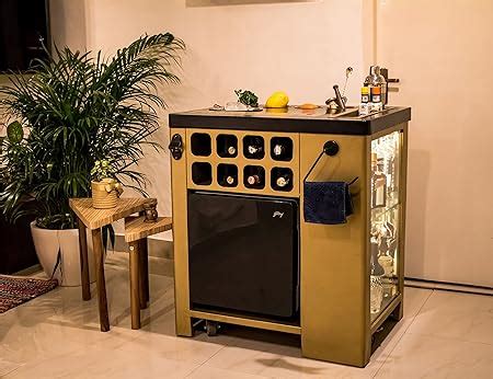 HAUS OF BARS Steel by SpeedX - Model X Home Bar Cabinet Mat Gold & Mat ...