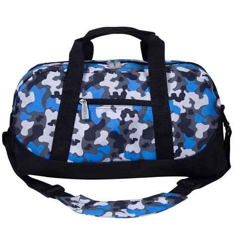 Wildkin Blue Camo Overnighter Duffel Bag, Personalized Blue Camo Duffle ...
