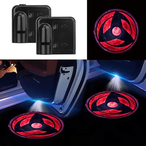 Buy Car Door Lights Logo Projector for Naruto Sharingan Rinnegan Anime ...