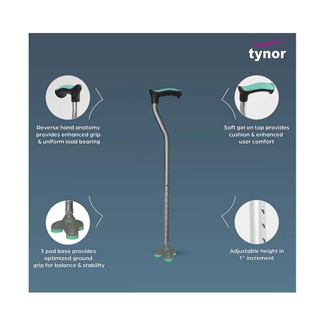 Tynor Walking Stick Trio L-44 (Universal) - Cureka - Online Health Care ...