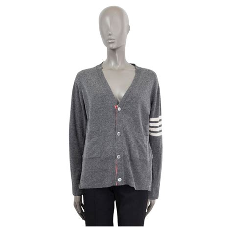 Thom Browne Dark Grey Cashmere Cardigan For Sale at 1stDibs | thom ...