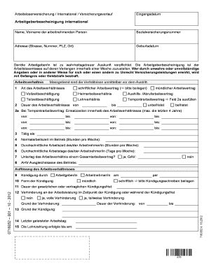 Arbeitgeberbescheinigung - Fill and Sign Printable Template Online